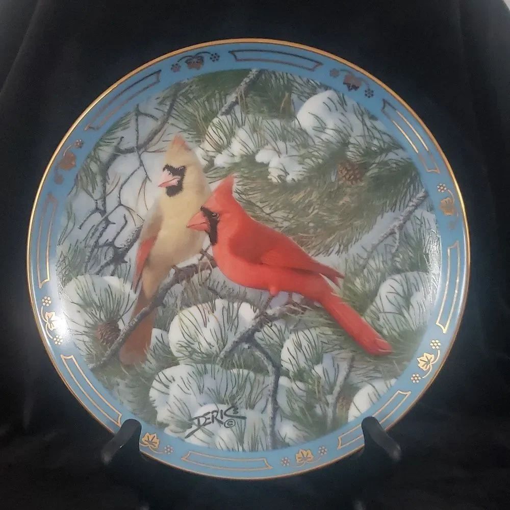 Derk Hansen "Fire in the Snow" Decorative Collectible Plate from Danbury Mint